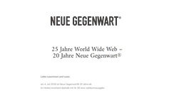 Desktop Screenshot of neuegegenwart.de