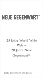 Mobile Screenshot of neuegegenwart.de