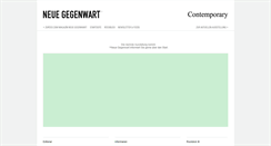 Desktop Screenshot of contemporary.neuegegenwart.de
